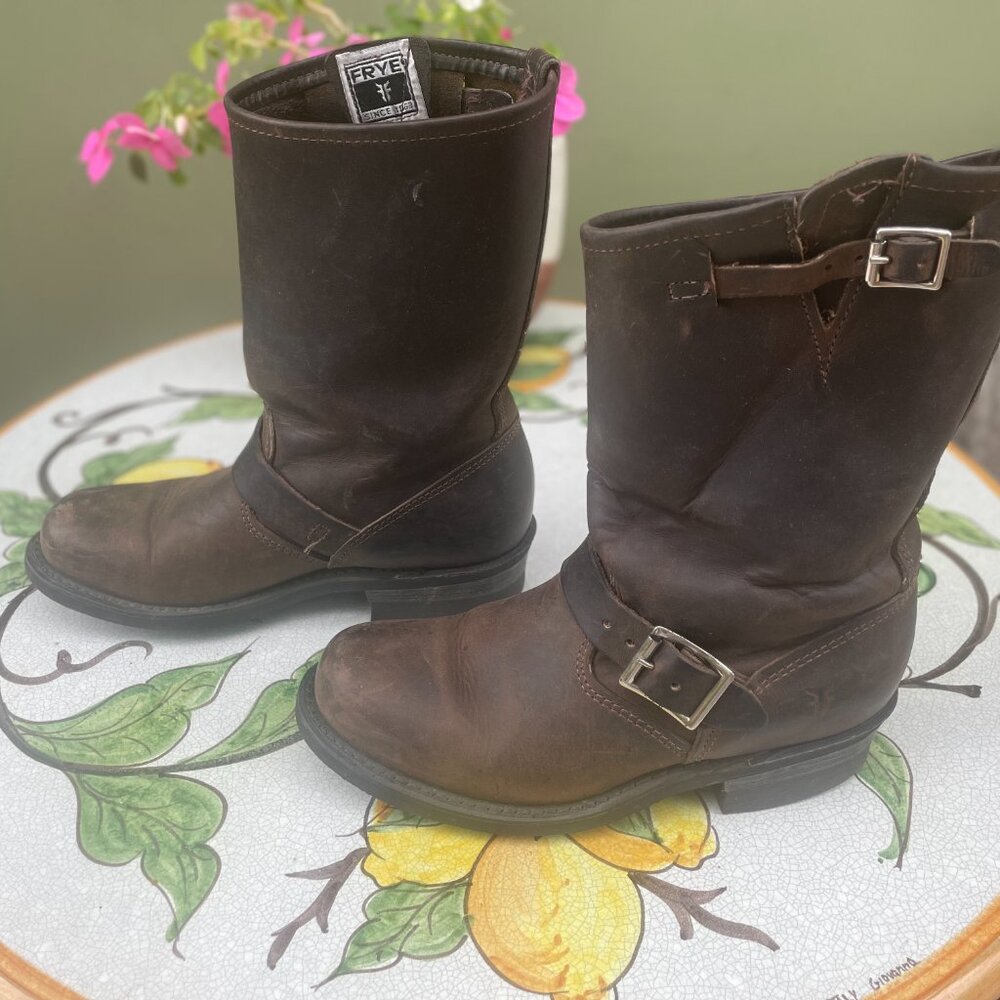 Frye Engineer 12R Boots Gaucho Brown Leather 6.5 M – Worn Twice, Original Box!